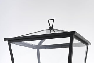 Home Living 20" Outdoor Post Light, Black