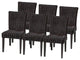 TKC Venice Wicker Patio Dining Chairs in Espresso (Set of 6)