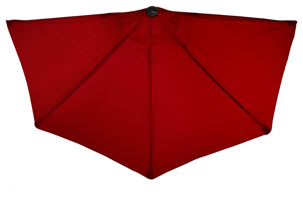 Pure Garden 9'' Half Round Patio Umbrella, Red