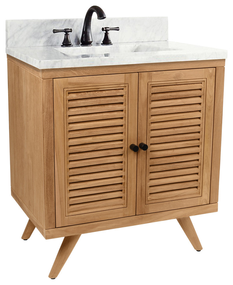 Avanity Harper Vanity Combo, Natural Teak, 30"