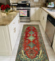 Fine Vintage Distressed Kyleigh Red/Blue Runner, 3'7x10'11