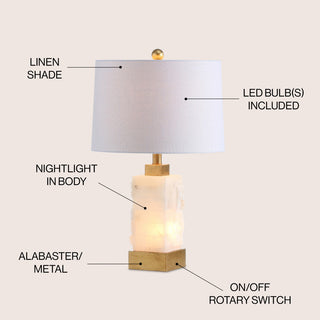 Eloise Alabaster/Metal LED Table Lamp