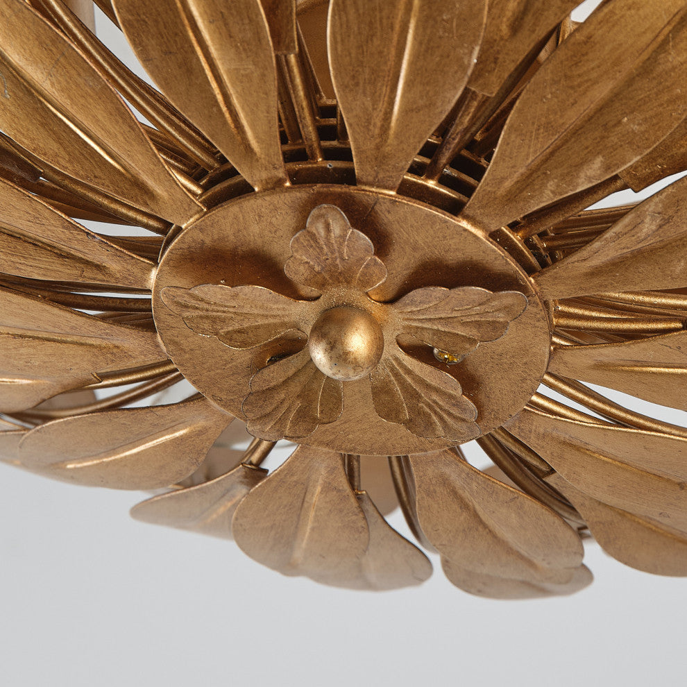 Flower Semi-Flush Mount Lighting, 3 Light