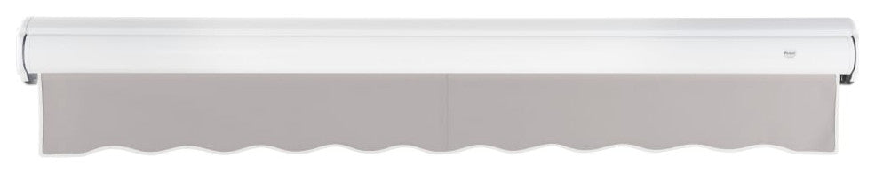 Awntech 18'x10' Full Cassette Left Motor Acrylic Fabric Retractable Awning, Gray