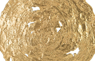 Molten Disc Wall Art, Gold Leaf, Medium