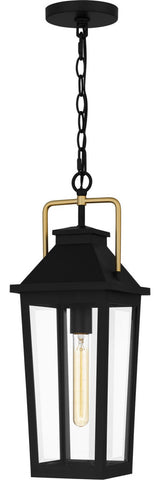Quoizel BUK1907MBK 1-Light Outdoor Hanging Lantern, Buckley