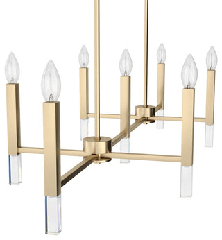 Sunjai Alturas Gold 7 Light Linear Chandelier Ceiling