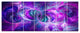 Snow Purple Fractal Texture, Abstract Canvas Art Print, 83"x32", 7 Panels