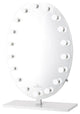 Heiress Pro Vanity Mirror, White, Led Globe Bulbs
