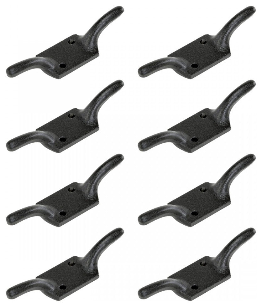 Wrought Iron Window Cleat Hook Black 4" H Pack of 8 |