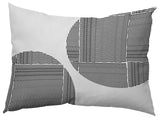 Circles and Squares Polyester Indoor Pillow, Raven Black, 14"x20"