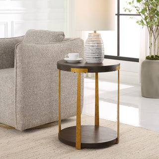 Uttermost 25554 Palisade Round Wood Side Table