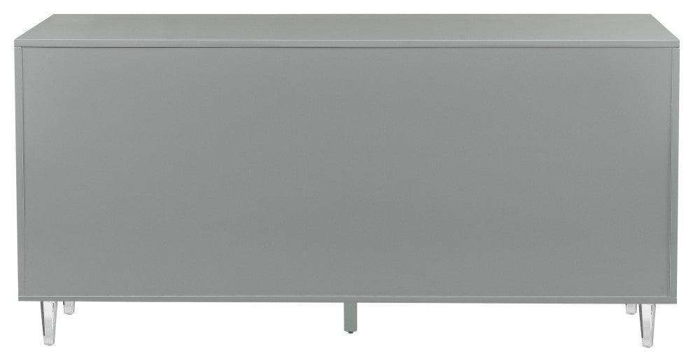 TOV Furniture Deco Grey Lacquer Buffet