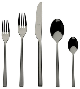 Atena Flatware Set 5 Pcs. Frozen Black Gold