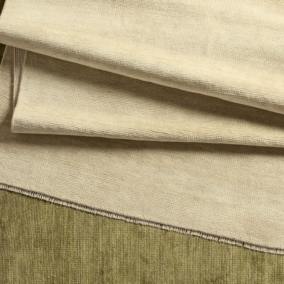 Jaipur Living Origin Knotted Solid Area Rug, Green, 6'x9'