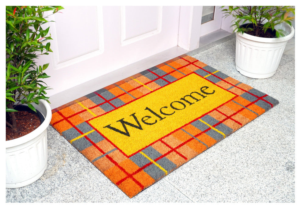 Calloway Mills 107601729 Fall Plaid Doormat, 24x36