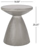 Inkwood Outdoor Lightweight Concrete Side Table, Concrete Finish