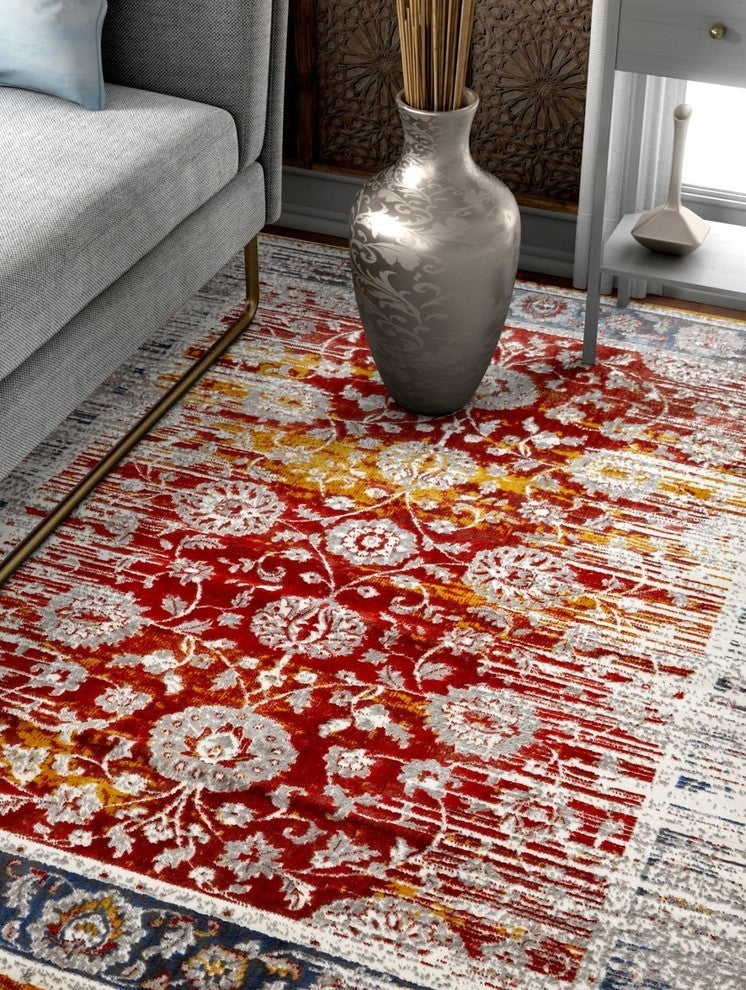 Well Woven Primavera Originality Traditional Vintage Oriental Multi Area Rug, 7''