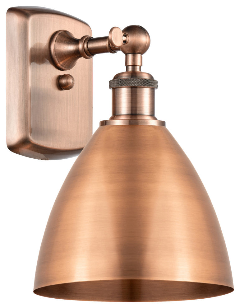 Ballston Dome Sconce, Antique Copper