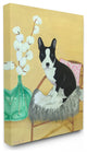 Dog On Chair Yellow Green Pet Painting, 24"x30"