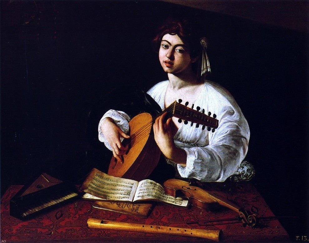 Caravaggio The Lute-Player Wall Decal