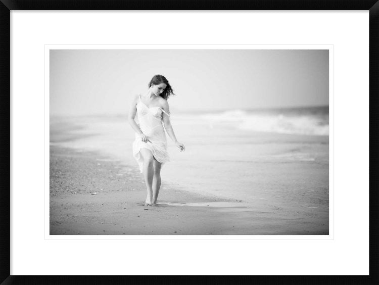 "A Walk On The Beach" Framed Digital Print by Jae, 30x22"