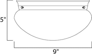 Maxim 5885 Essentials 9"W 2 Light Ceiling Light - Oil Rubbed Bronze / Marble