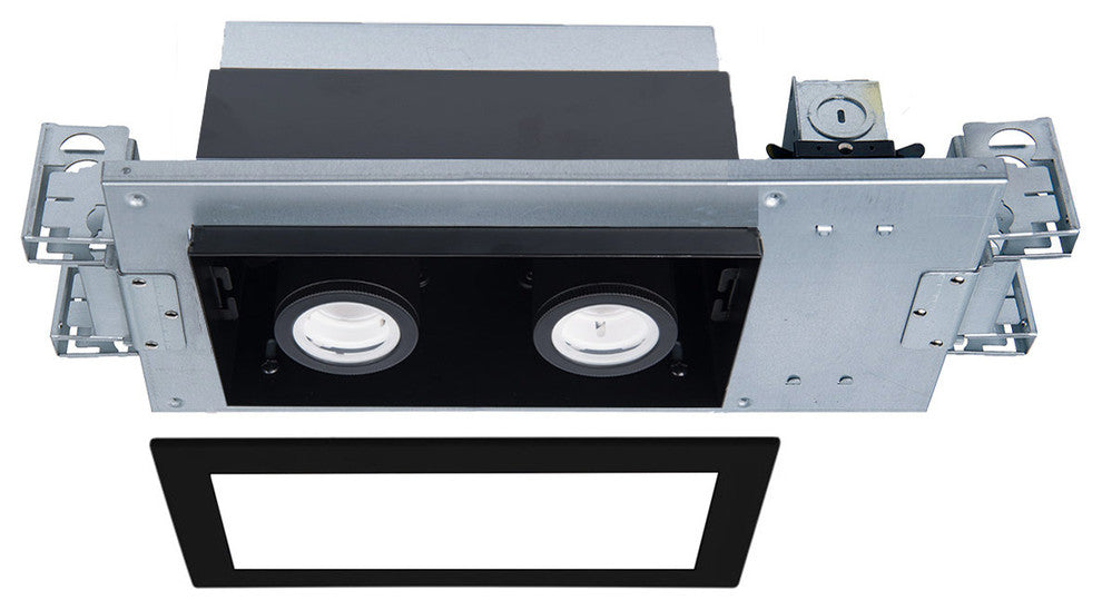 Silo LED Multiple Two-Light IC-Rated Airtight Housing, Light 3500K, Black