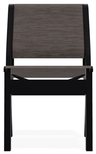 Leeward Sling Stackable Outdoor Dining Chair, James/Black