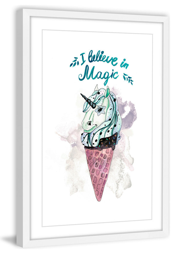 "I Believe in Magic" Framed Painting Print, 24"x36"
