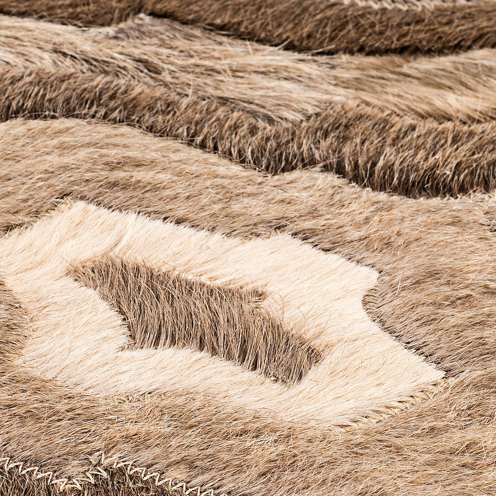 Cowhide Patchwork Rug, Eros, Charolais, 10'x14'