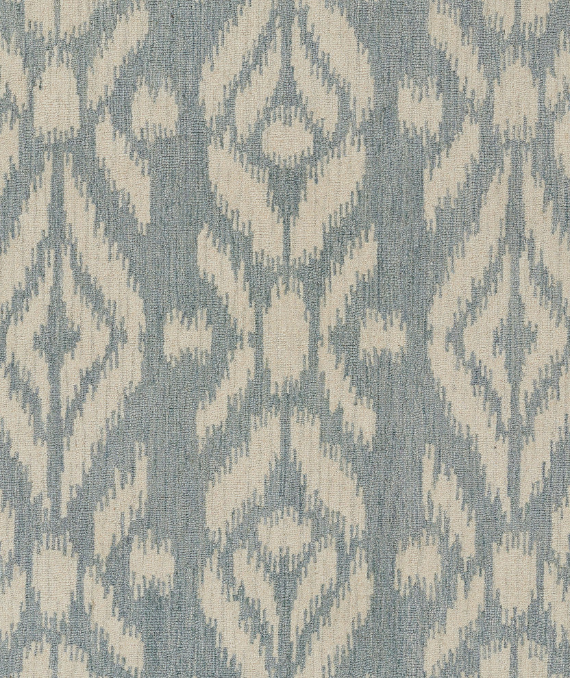 Momeni Leiden Hand Tufted Wool Light Blue Area Rug 9' X 12'
