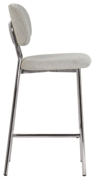 Ariana Grey Counter Stool - Silver Legs (Set of 2)