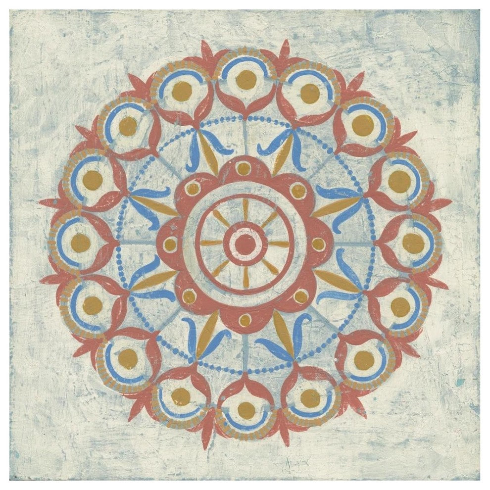 "Lakai Circle V Taupe" Digital Paper Print by Kathrine Lovell, 32"x32"