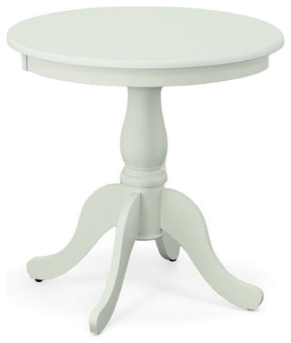Carolina Classics Fairview 30" Round Pedestal Dining Table in White