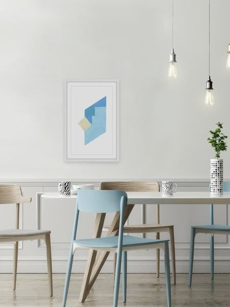 "Parallelogram" Framed Painting Print, 12"x18"