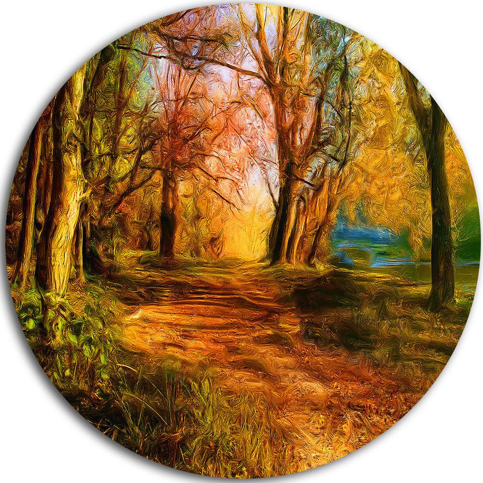 Beauty Of Nature, Landscape Disc Metal Wall Art, 36"