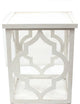 19" x 19" x 23.5" White/Ivory, Square End Table
