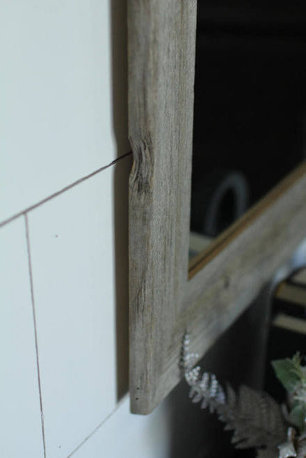 Rustic Mirror, Homestead Flat Barnwood Mirror, 30"x36"