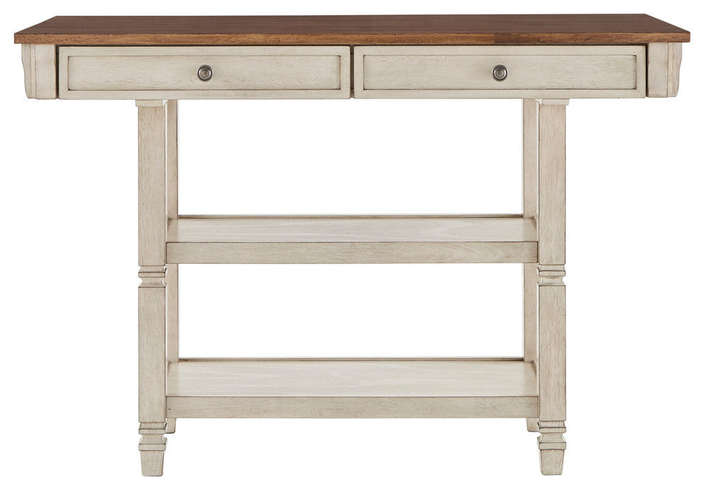 Harvey Two-Tone Kitchen Island Buffet, Antique White