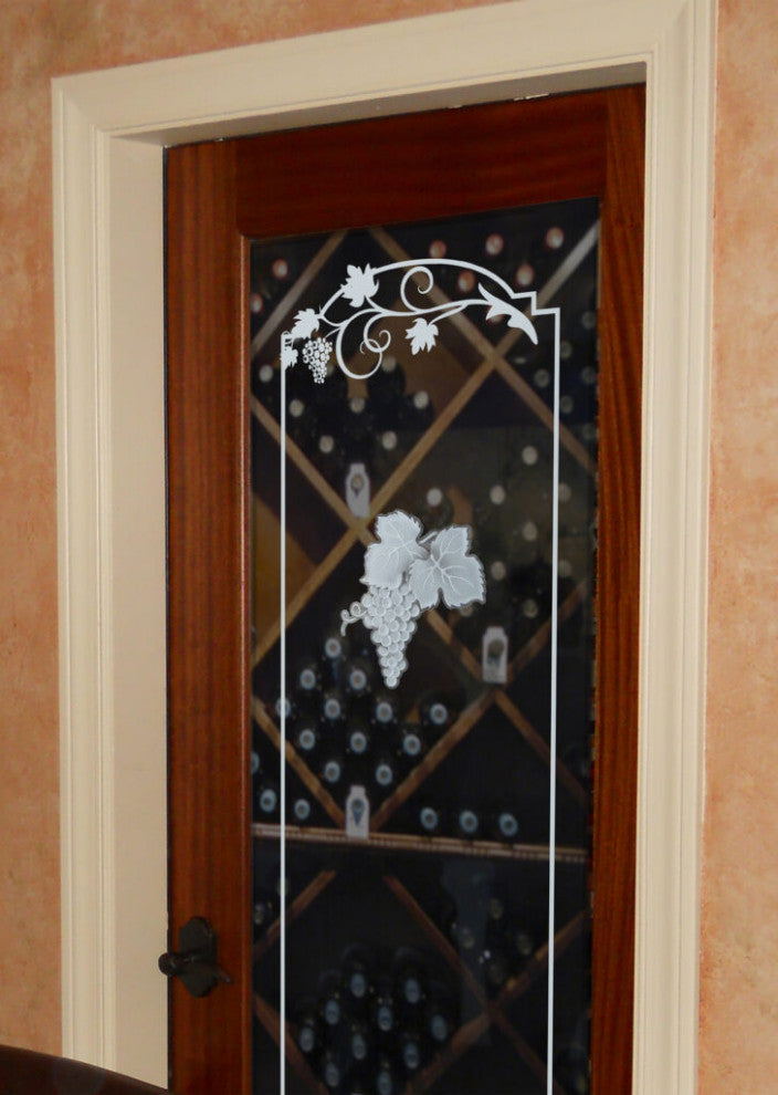 Wine Door - Grape Cluster Grape Ivy - Douglas Fir (stain grade) - 30" x 84"...
