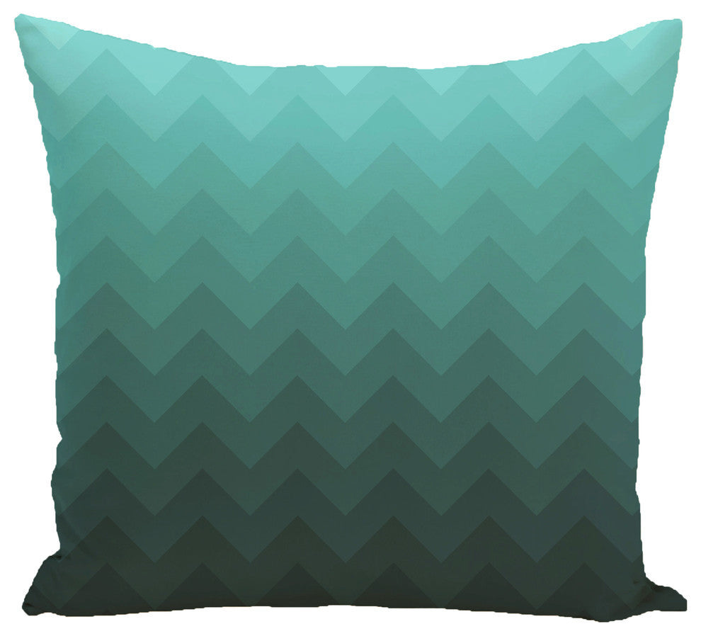 Depth Perception Stripes Print Pillow, Jade, 20"x20"