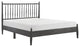 Pemberly Row Contemporary Wood Full Size Platform Bed in Gray