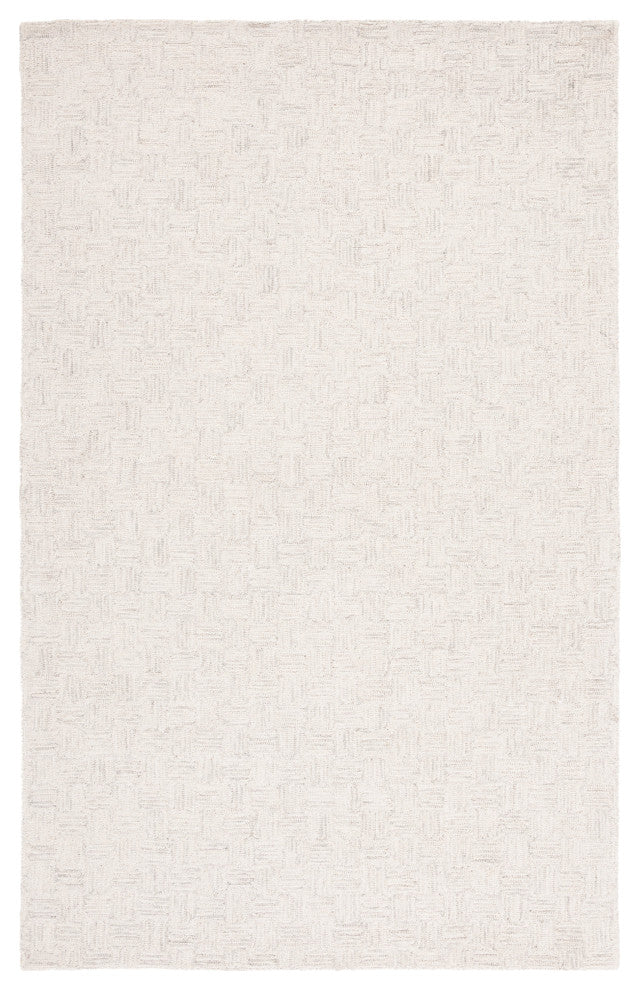 Safavieh Micro-Loop Mlp537F Geometric Rug, Light Gray and Ivory, 9'0"x12'0"