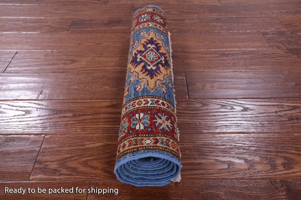 Runner Super Kazak Hand-Knotted Wool Rug 1' 10" X 5' 9" - Q12991
