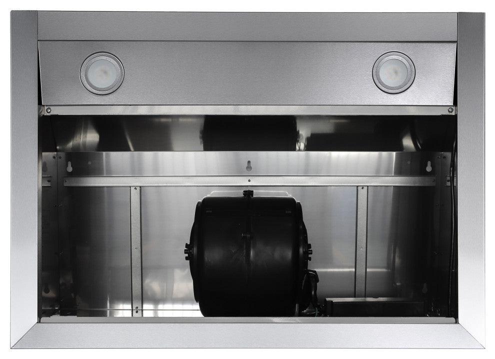 30" Under Cabinet Range Hood, Stainless Steel With LED Lights