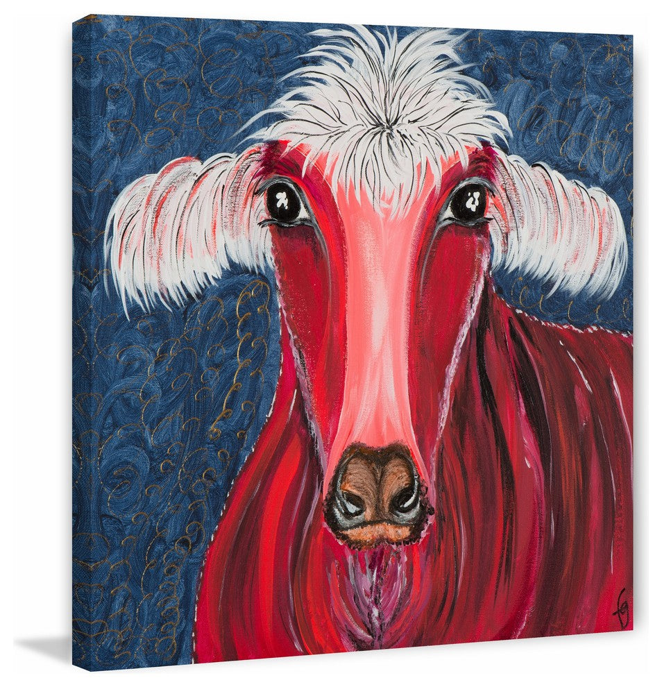 "Rojo" Painting Print on Wrapped Canvas, 32"x32"