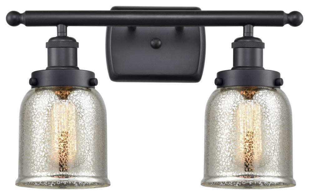 Innovations 916-2W-BK-G58 2-Light Bath Vanity Light, Matte Black