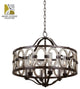 Kalco Lighting Belmont 6 Light Outdoor Foyer Pendant in Florence Gold