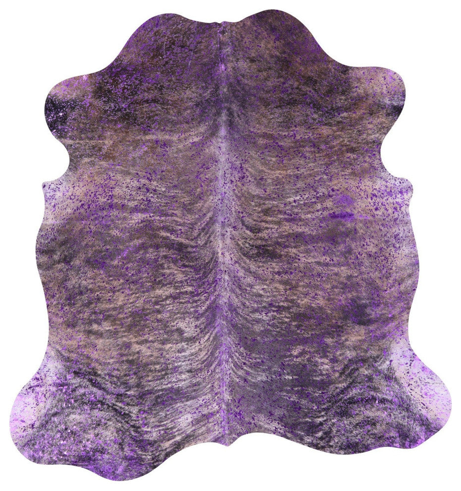 Purple Metallic Cowhide Rug 6' 6" X 6' 4" C2105